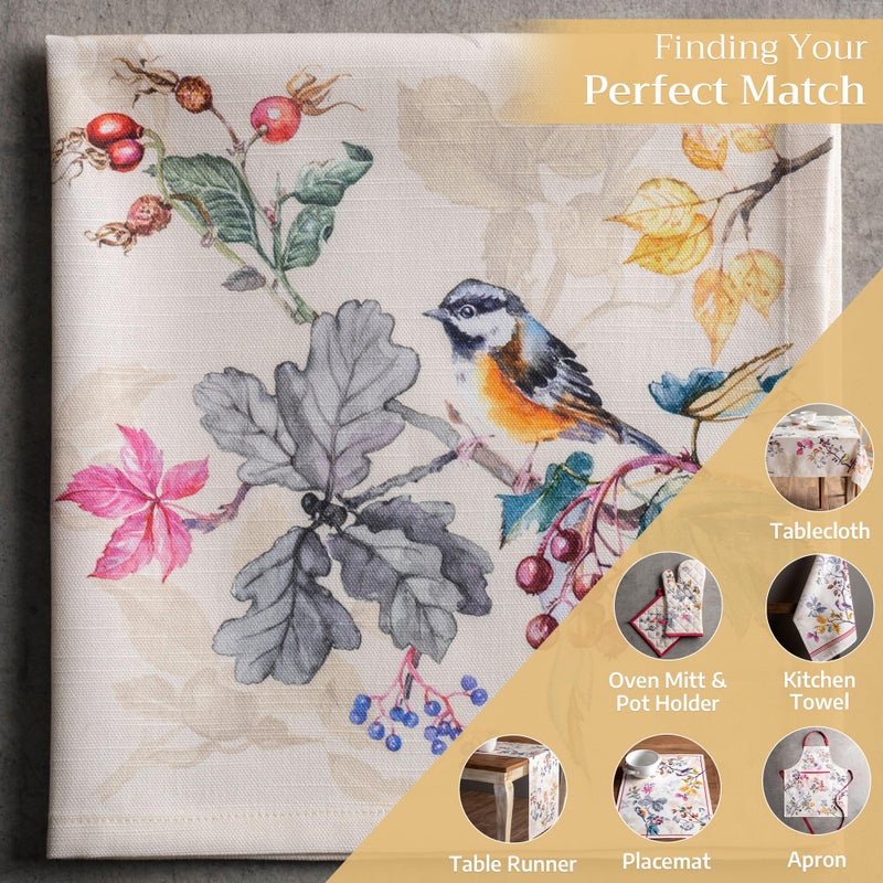 Maison d' Hermine Cloth Napkins Set of 4 100% Cotton for Thanksgiving Christmas Decorations Everyday Reusable Square Fall Napkins Cloth Washable Dinner Party (Equinoxe - Beige, 20"x20") - Image 5